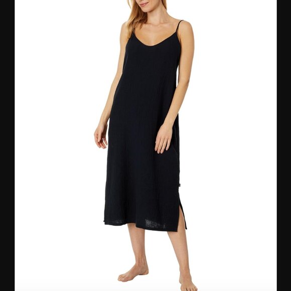 UGG Aubriella Dress Black A-line Midi Dress Sz. S - Picture 1 of 6